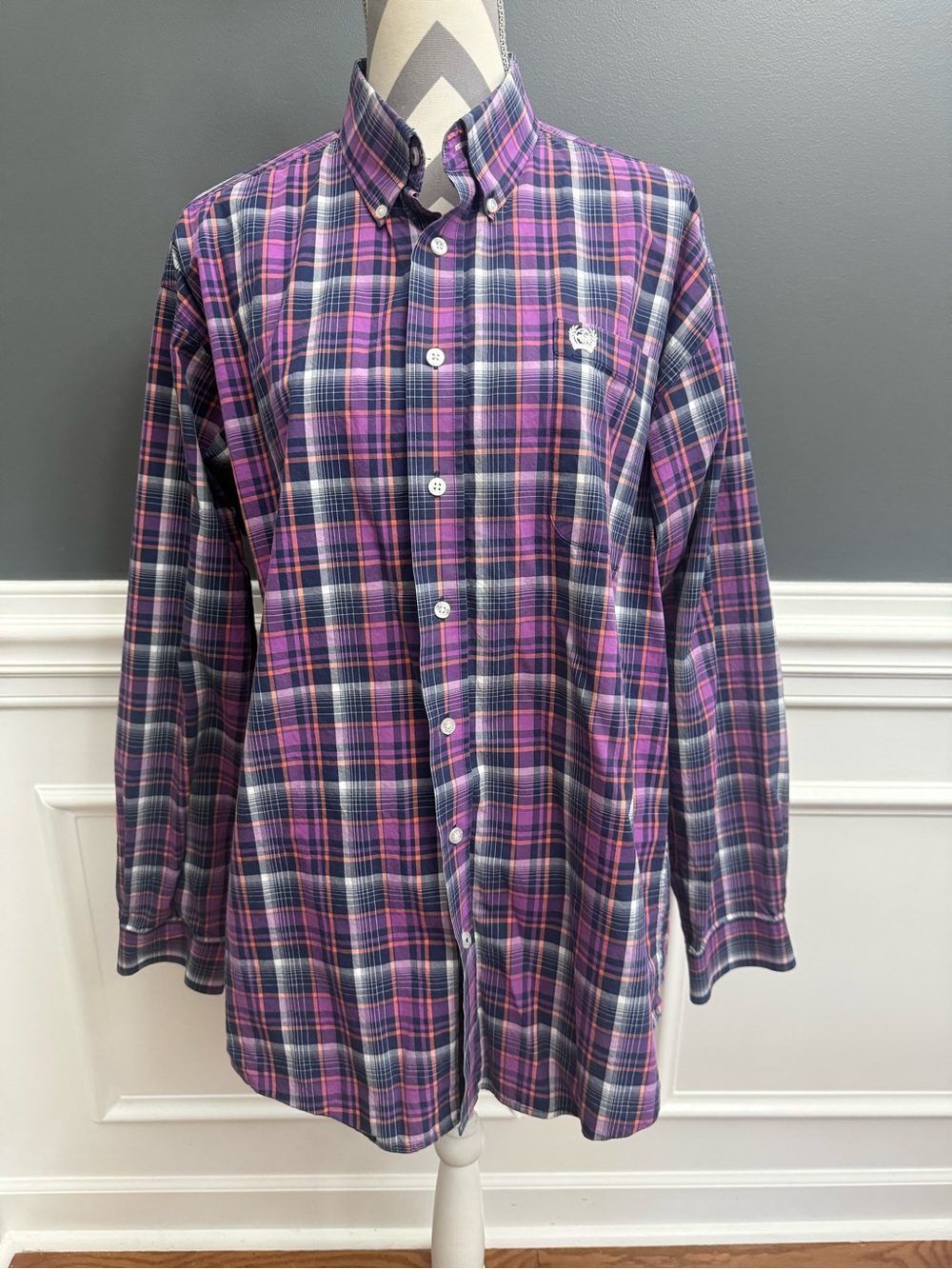 Cinch western button down shirt size large men